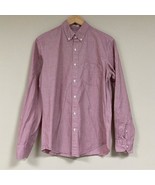 J. CREW Shirt Men’s Medium Button Down Slim Fit Stretch Pink Top Preppy ... - £29.48 GBP