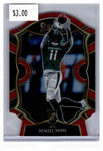 2020 Panini Select #63 Denzel Mims Concourse Red Prizm DIE-CUT Rc - £2.33 GBP