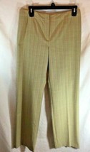 Harve Bernard Sz 6 Career Pants Tan Green Blue Multicolor 64% Polyester 34% Rayo - £15.61 GBP