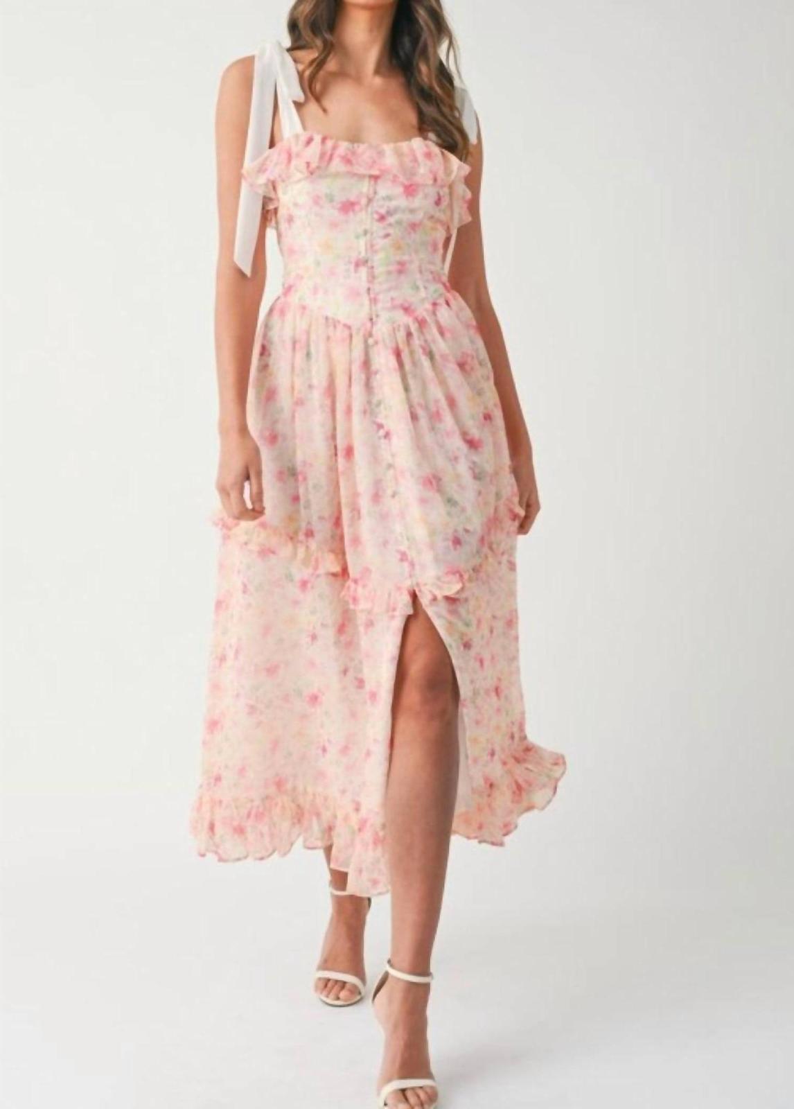 Mable Women&#39;s Sweet &amp; Sunny Floral Printed Midi Dress Size M - $51.48