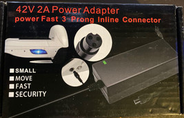 Charger 42V 2A Adapter Power Fast 3-Prong Inline Connector - £10.99 GBP