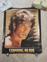 Staying Alive signed poster John Travolta, Original, Vintage, Great Gifts - $1,921.59 MXN