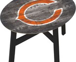 Chicago Bears Logo Distressed Wood Side Table By Fan Creations. - £160.40 GBP