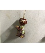 Alsan Victorian Enameling Cloisonné ornament dog flowers brown - €15,44 EUR