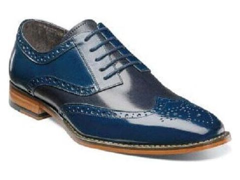 Stacy Adams Tinsley Wingtip Oxford Mens Shoes Cobalt Multi  Lace Up 25092-468