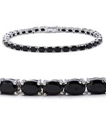 Natural Black Spinel Bracelet, 925 Sterling Silver - $105.00 - $170.00