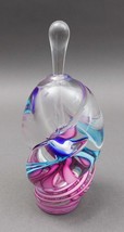 Schmidt Rhea Signed Hand Blown Art Glass Perfume Bottle With Dauber - £117.49 GBP