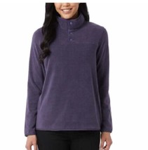 32 DEGREES Womens Midweight Snap Arctic Fleece Pullover X-Large Port Grape - £47.48 GBP