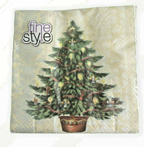 Christmas Tree Paper Napkins Lunch Dinner 40 Ct Disposable Holiday Winter - £19.48 GBP