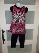 Kalula Kids Zebra Dress Set Size 4T Girl&#39;s NEW - £15.73 GBP