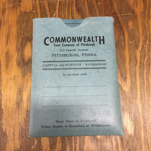 Vintage commonwealth trust co of Pittsburgh PA savings account book movie prop - £15.49 GBP