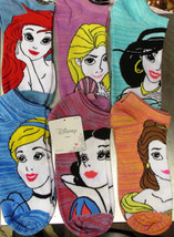 6 Pair Planet Sox Disney Princess Kids Ankle Socks ~Size 4-10 - £13.45 GBP