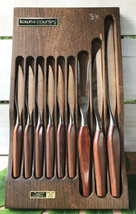 Mid-Century Town &amp; Country Washington Forge Fletwood Knives Carve Fork Set Block - £39.10 GBP