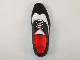Men's Shoes The Priority L TAYNO Leather Wingtip Dressy Sneaker Black/White image 6