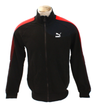 Puma Men&#39;s M Black Red Zip Front Between The Lines T7  Track Jacket - £60.36 GBP