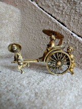 1930&#39;s Carved Okimono Rickshaw None Figurine Ancient Japanese Marked Japan  - £155.75 GBP