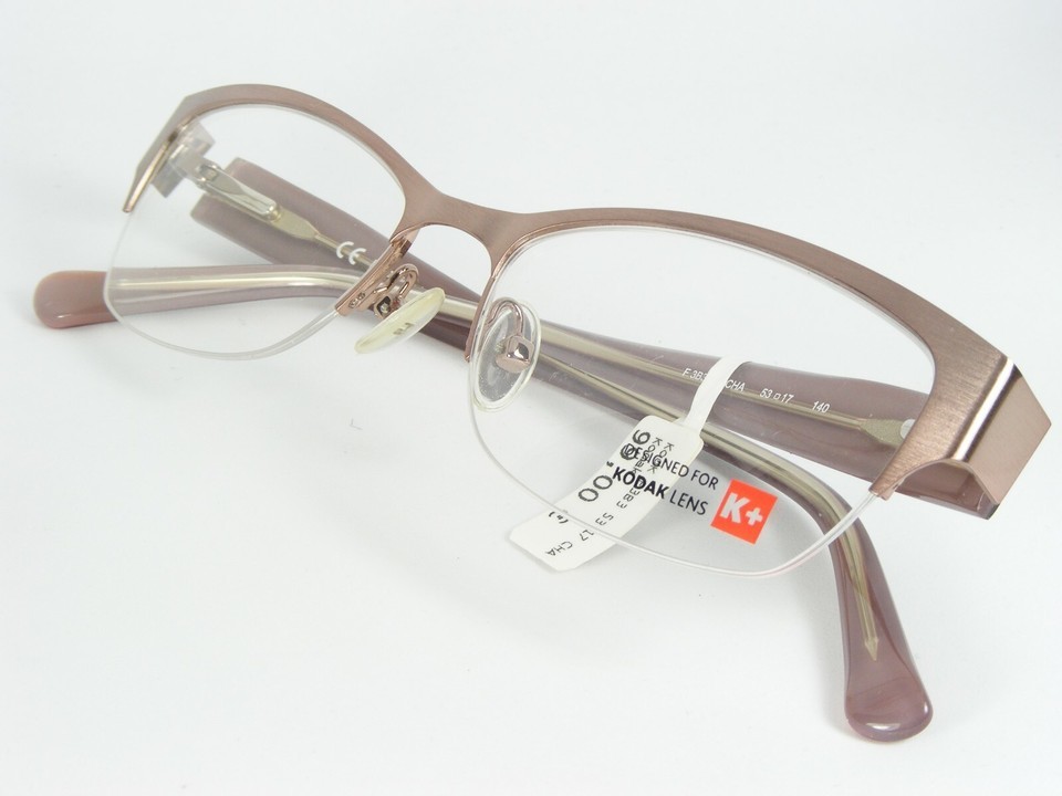 K+ Designed for KODAK LENS F 3B3 CHA CHAMPAGNE ROSE EYEGLASSES FRAME 53-17-140mm Item image 4