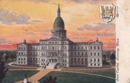 State Capitol Lansing Michigan MI 1909 Albion to Mankato MN Postcard B20 - £2.35 GBP
