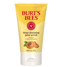 Burt&#39;s Bees Deep Cleansing Pore Scrub with Peach and Willow Bark 4.0oz - £26.08 GBP
