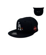 Los Angeles Fire Department 2 Snapback Hat All Black - £18.68 GBP