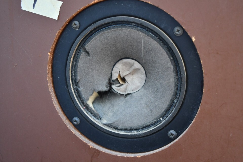fisher st-641 Rear Midrange from working Speaker tested- NEEDS CONE FIX-... - $29.70