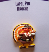 Dressed Thanksgiving Turkey Fashion Brooch Lapel Pin Hallmark Vintage Ho... - $10.52