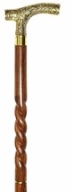Designer Brass Victorian Handle Wooden Vintage Style Walking Stick Cane ... - £27.34 GBP