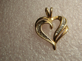 10k Yellow Gold Over Heart Necklaces &amp; Pendants Diamonds Round Cut 1.50 Ct - £80.05 GBP