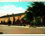  First Theatre in California Monterey CA UNP Unused WB Postcard C7 - $3.91