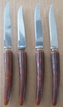 4 Vintage WAVECREST Regent Sheffield Rada Cutlery Knives Faux Antler - £6.82 GBP