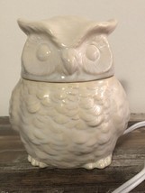 Yankee Candle Owl Electric Wax Tart Warmer w/Lid Ivory Tested Works Fragrance - £18.62 GBP