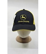 John Deere Farm Equip Patch Trucker Hat Cap Snapback Yellow Black Mesh New - €20,33 EUR