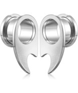 5/8&quot; (16mm)  Stainless Steel Plugs - Classic Punk Design, Threaded Ear G... - $20.46 CAD