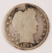 1897-S 25C Barber Quarter in About Good Condition, Obverse is Good, Rev ... - $98.99