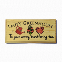 Dad&#39;s Greenhouse Sign, Bring Tea Grandad Custom Garden Shed Plaque Gift ... - £9.86 GBP