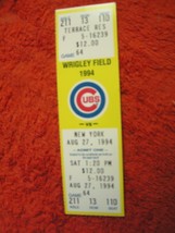 MLB 1994 Chicago Cubs Ticket Stub Vs New York Mets 8/27/94 - $3.49