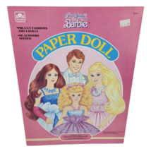 Vintage 1987 Jewel Secrets Barbie + Ken Paper Doll Mattel Book Never Used Golden - $33.25