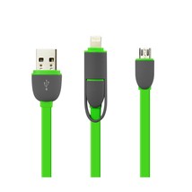 [Pack Of 2] Reiko Iphone 6 And Micro Usb Flat Cable 3.2FT 2-IN-1 Usb Data In ... - £17.18 GBP