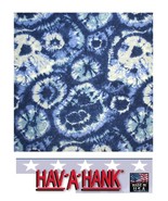 USA MADE Hav A Hank Tie Dye Blue BANDANA Cotton Scarf Head Neck Wrap Fac... - £7.07 GBP