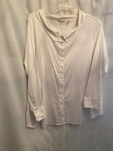 EUC Soft Surroundings White Button Down Blouse with Collar Size 3X - £21.70 GBP