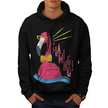 Wellcoda Mr Flamingo Hippie Mens Hoodie, Funky Casual Hooded Sweatshirt - £25.95 GBP+