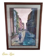 C. BOOTH FARCUS SIGNED LARGE WATERCOLOR OLDEST PHILADELPHIA ALLEY PAINTING - $1,850.00