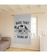 Custom Printed Window Curtain - &quot;Back That Thing Up&quot; Camper Trailer Desi... - $61.80