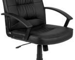 High Back Black Leathersoft-Padded Task Office Chair With Arms From Flash - $141.99