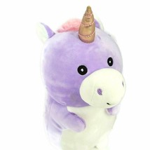 Squishmallow Hug Mees Unicorn 10&quot; Lavender Purple Plush Pink Mane Baby Infant - £12.93 GBP
