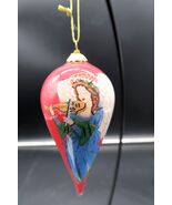 Pier 1 Li Bien 2017 Glass Angel Christmas Holiday Ornament Harp Doves Wi... - $34.84 CAD