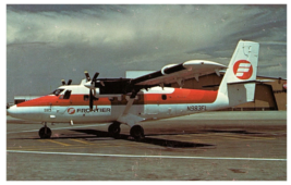 Frontier Airlines De Havilland Canada DHC 6 Twin Otter Airplane Postcard - $9.89