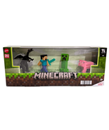 Minecraft Character Figures 4-Pack Ender Dragon Steve Creeper Pig NIB - $19.59
