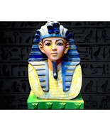 King Tutankhamun Pharos handmade mask ,handpainted Tutankhamun stone bus... - €154,96 EUR