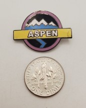 Aspen Colorado Skiing Ski Pin Collectible Travel Pinback Mountain Scene - £13.05 GBP
